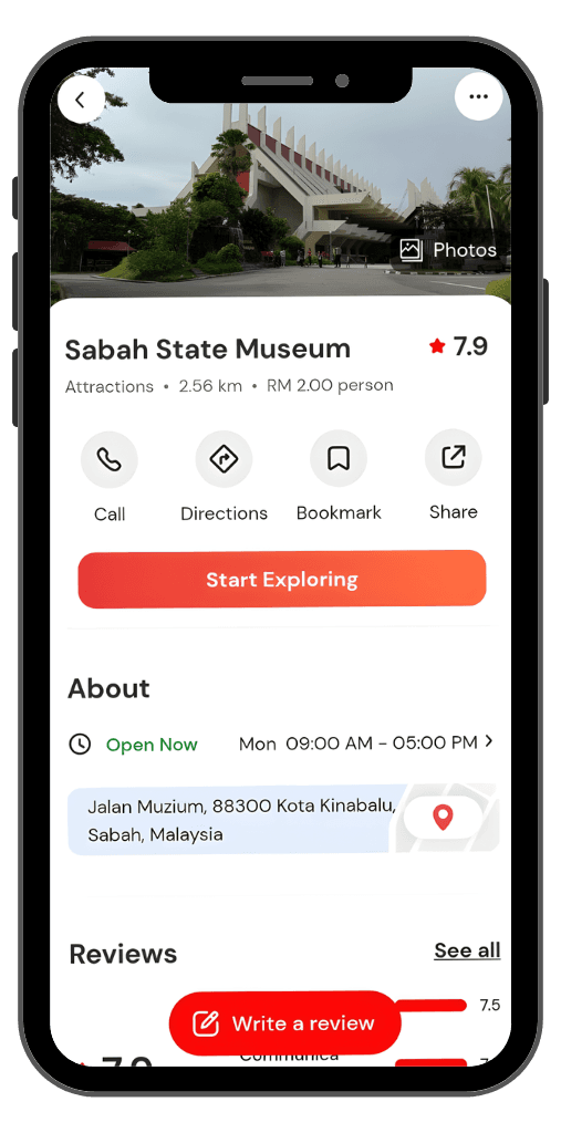 Tap explore button tutorial