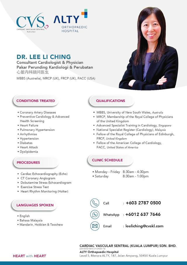 Photo of CVSKL Cardiac Clinic @ ALTY Orthopaedic Hospital - Kuala Lumpur, Kuala lumpur, Malaysia