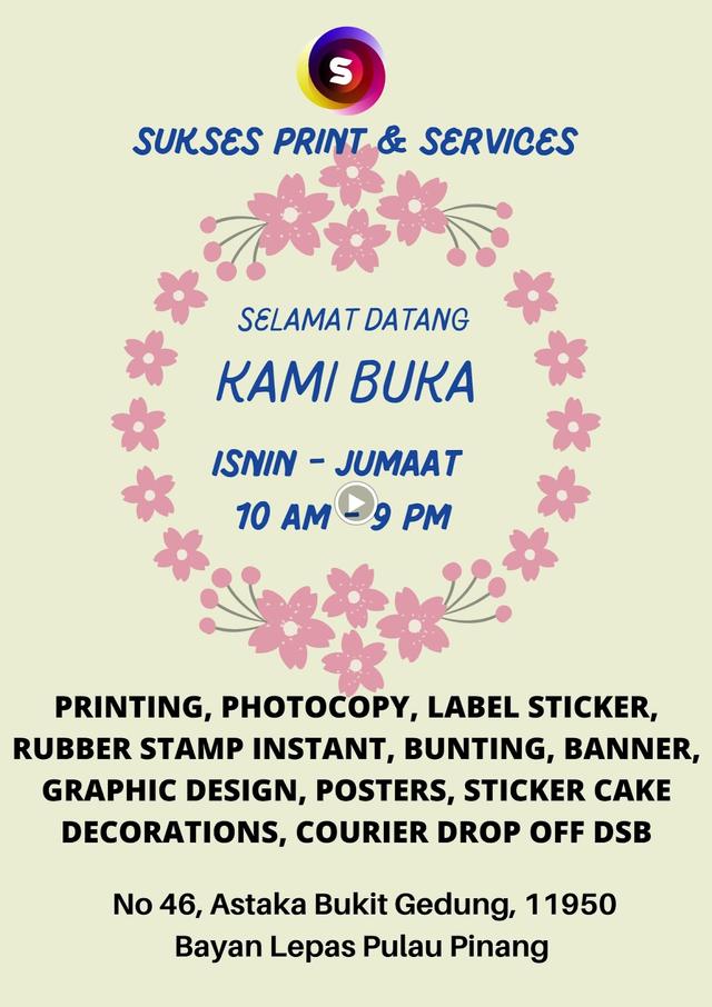 Photo of Sukses Print - Label Stickers & Rubber Stamp INSTANT, Name Cards, Graphic Design - Bayan Lepas, Penang, Malaysia