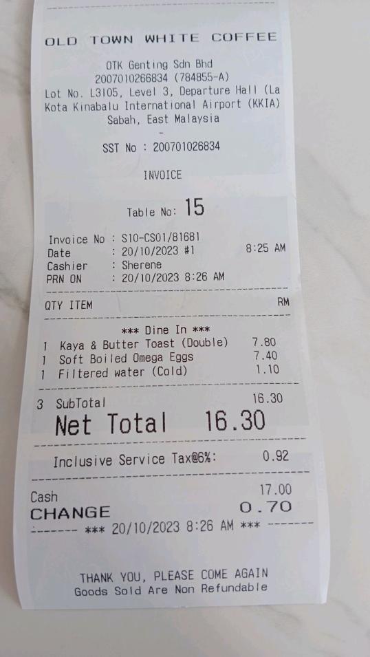 Photo of Old Town White Coffee KKIA - Kota Kinabalu, Sabah, Malaysia